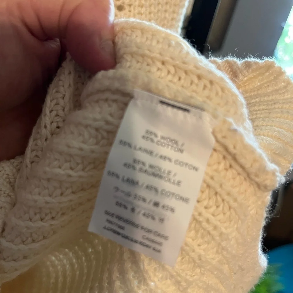 J. Crew Women's Ivory Knit Sweater - Crew Neck
